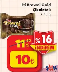 ETİ BROWNİ GOLD ÇİKOLATALI KEK 45 G